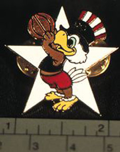 Thumbnail of Commemorative Olympic Pin Set: Eagle with Basketball, White Star (1984.04.0001N)