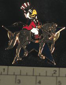 Thumbnail of Commemorative Olympic Pin Set: Eagle on Horseback, Blue Star (1984.04.0001R)