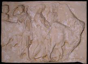 Thumbnail of Plaster Cast of South Parthenon Frieze Panel - Five Men and Two Cows (1911.03.0009)
