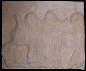 Thumbnail of Plaster Cast of South Parthenon Frieze Panel - Four Men and Two Cows (1911.03.0011)