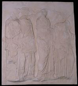 Thumbnail of Plaster Cast of East Parthenon Frieze Panel - Four Maidens Carrying Oinochoe (1911.03.0031)