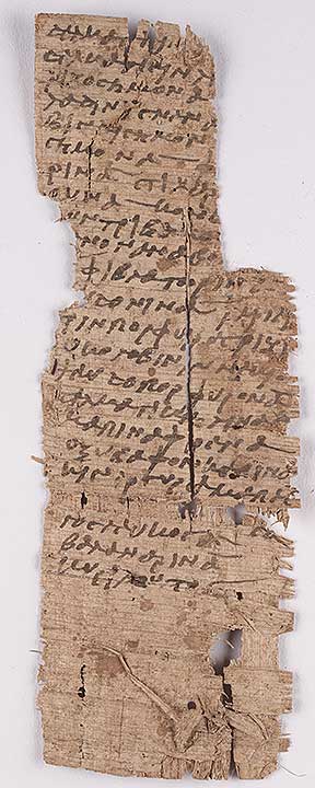 Thumbnail of Oxyrhynchus, Papyrus, P.Oxy VI 958: Vellum Tag (Fragment) (1914.21.0012)
