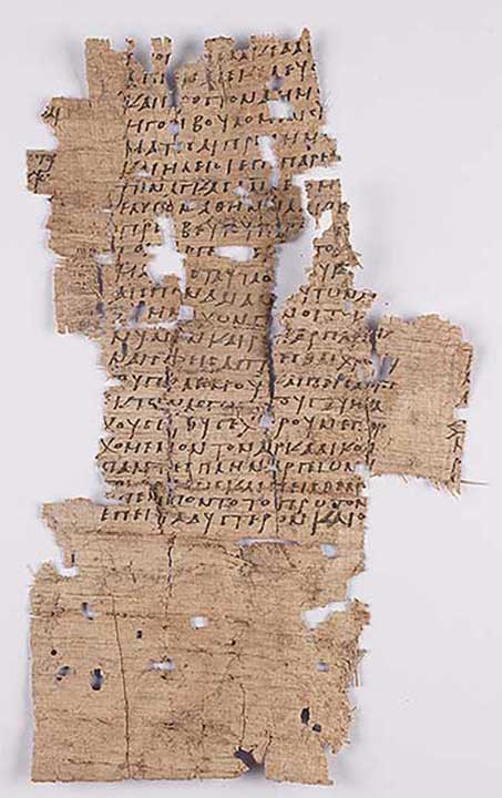 Thumbnail of Oxyrhynchus Papyrus, P.Oxy IX 1180: Excerpt, Thucydides, Book V, 60: 3-63 (Fragment) (1914.21.0024)