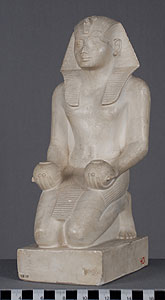 Thumbnail of Plaster Cast of Statuette: Pharaoh Offering Two Jars to the Gods (1948.01.0015)