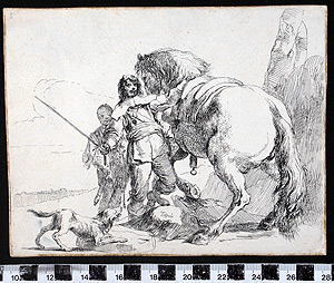 Thumbnail of Etching: Cavalier, The Rider Standing Beside His Horse (1950.07.0002)