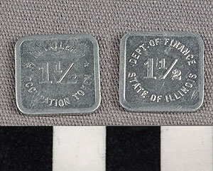 Thumbnail of Illinois Department of Finance Retailers’ Occupation Token: 1 1/2 Mills (1971.29.0031)