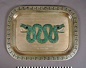 Thumbnail of Commemorative Tray for XIX Summer Olympics in Mexico City: Organizing Committee (1977.01.0006)