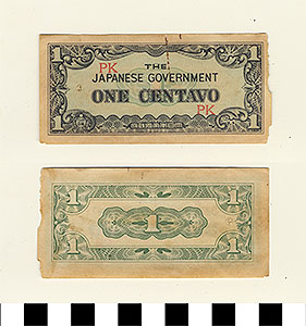 Thumbnail of Bank Note: Japanese Government-Issued Philippine Occupation Fiat, 1 Centavo (1965.01.0151)
