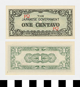 Thumbnail of Japanese Government-Issued Philippine Occupation Fiat Bank Note: 1 Centavo (1992.23.1612A)