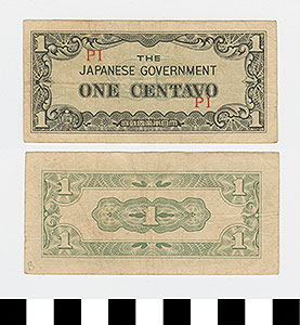 Thumbnail of Japanese Government-Issued Philippine Occupation Fiat Bank Note: 1 Centavo (1992.23.1612B)