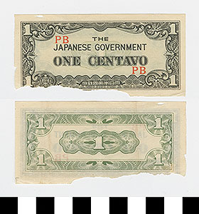Thumbnail of Japanese Government-Issued Philippine Occupation Fiat Bank Note: 1 Centavo (1992.23.1612F)