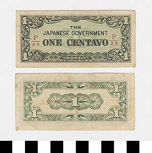 Thumbnail of Japanese Government-Issued Philippine Occupation Fiat Bank Note: 1 Centavo (1992.23.1613H)