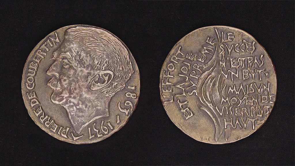 Featured Object: Commemorative Olympic Medallion: Pierre de Coubertin 1865–1937