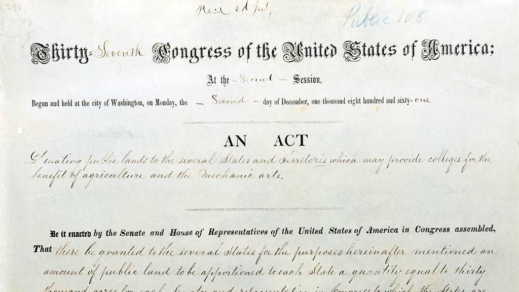 UI150: The Morrill Land Grant Act