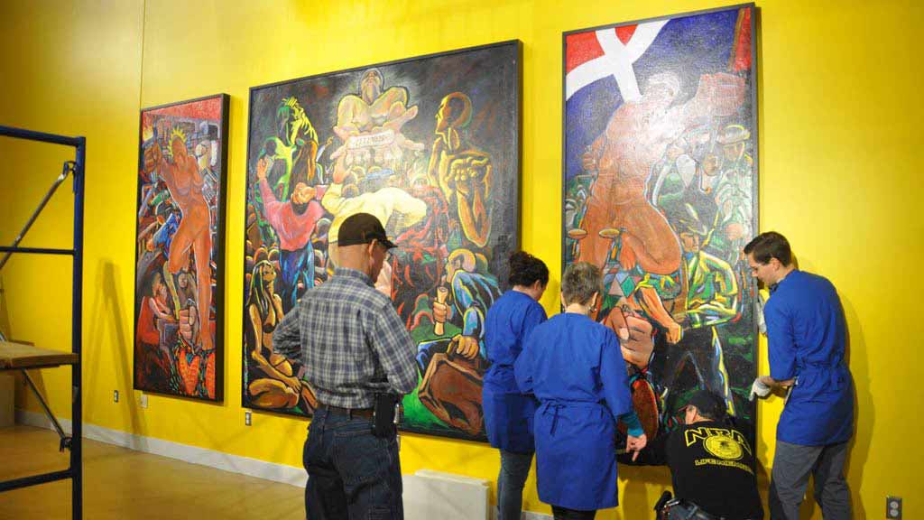 New locations for the La Casa Cultural Latina and Department of Latina/Latino Studies mural panels