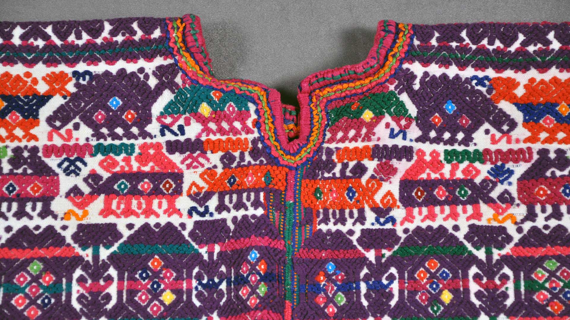 closeup of a colorful shirt from Central America