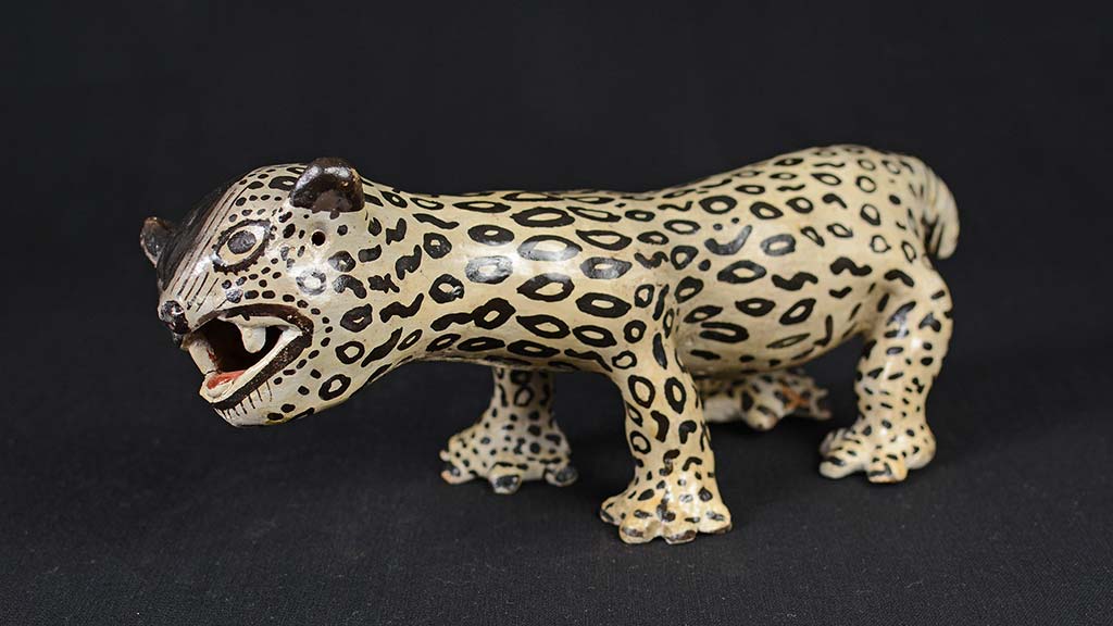 white jaguar with black spots