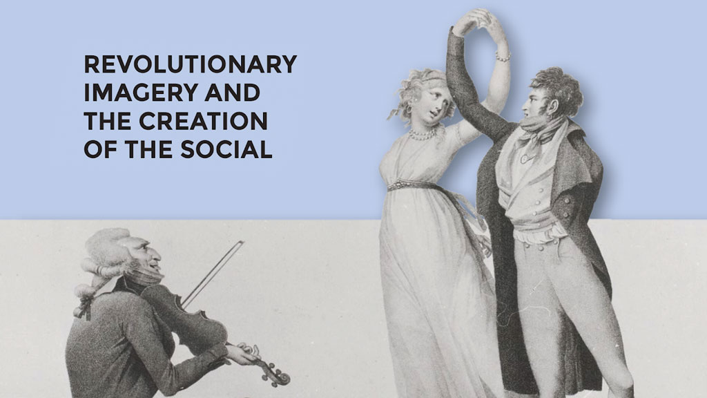 "Revolutionary Imagery and the Creation of the Soul". Man and woman dancing while another man plays violin