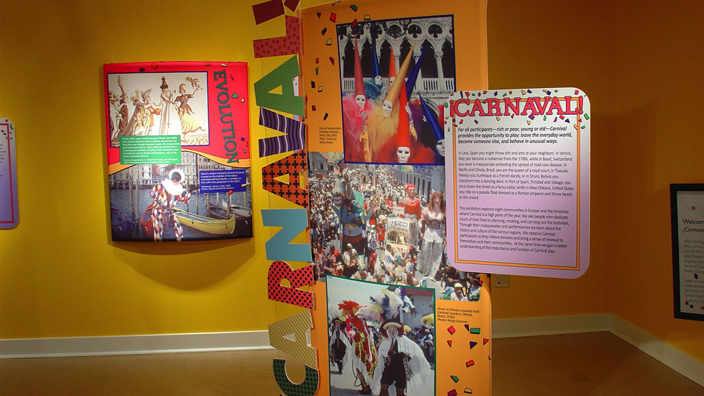 A photo of the ¡Carnaval! exhibit