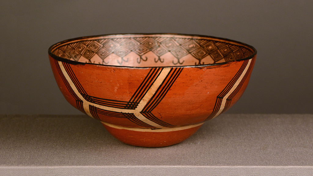 drinking bowl with geometric design