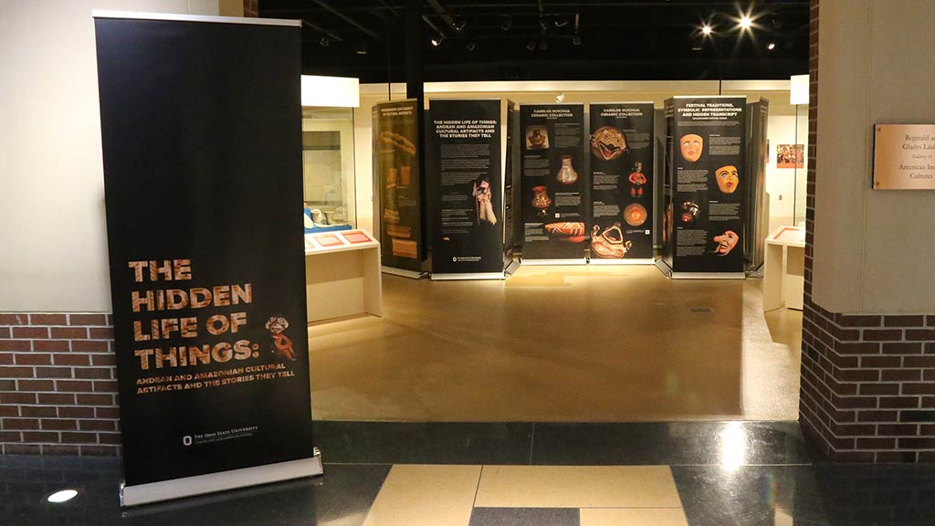 Hidden life of things Exhibit overview with intro banner and graphic panel banners