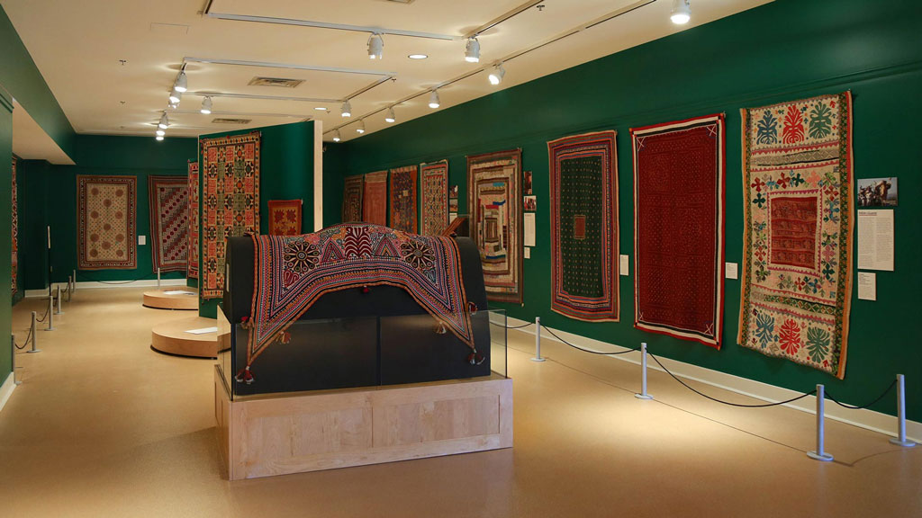 A photo of the South Asian Seams exhibit