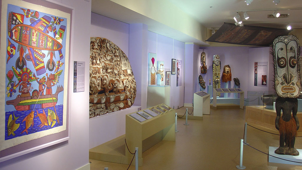 A photo of the The Transforming Arts of Papua New Guinea exhibit