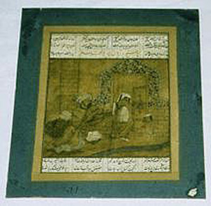 Thumbnail of Incunabulum: Illuminated Manuscript Page, Wool Peddlar Weighing Wool (1916.08.0003)