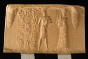 Thumbnail of Plaster Impression of Cylinder Seal by Edith Porada (1900.53.0073B)