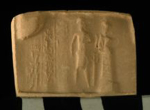 Thumbnail of Plaster Impression of Cylinder Seal by Edith Porada (1900.53.0075B)