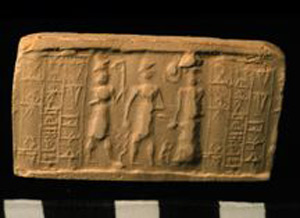 Thumbnail of Plaster Impression of Cylinder Seal by Edith Porada  (1900.53.0080B)