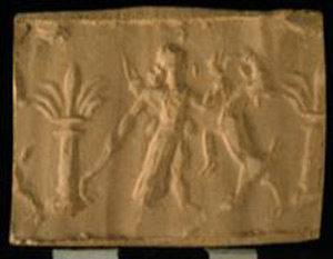 Thumbnail of Plaster Impression of Cylinder Seal by Edith Porada (1900.53.0086B)