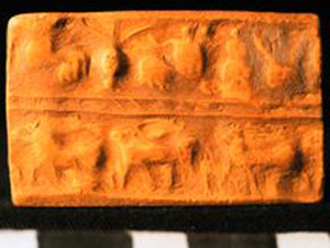 Thumbnail of Plaster Impression of Early Akkadian Cylinder Seal by Edith Porada (1900.53.0113B)