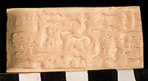 Thumbnail of Plaster Impression of Cappadocian Cylinder Seal by Edith Porada (1900.53.0120B)