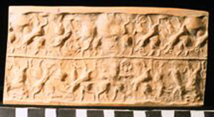 Thumbnail of Plaster Impression of Cylinder Seal by Edith Porada (1900.53.0140B)