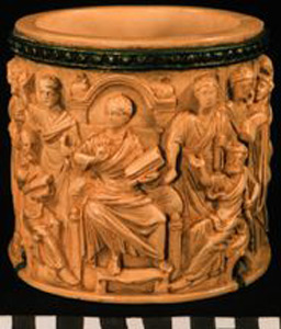 Thumbnail of Plaster Cast of Pyx: Christ and His Disciples (1912.05.0013)