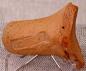 Thumbnail of Rhodian Amphora Handle Fragment (1915.03.0027)