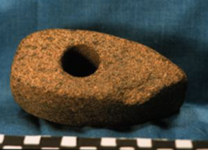 Thumbnail of Stone Tool: Ax Pierced for Hafting (1915.07.0023)
