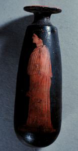 Thumbnail of Red Figure Alabastron (1925.04.0002)