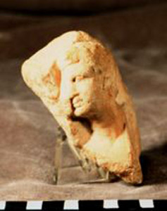 Thumbnail of Head of Youth on a Fragment of a Marble Grave Stele (1929.04.0003)
