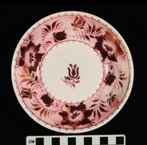 Thumbnail of Tea Service: Liverpool Lustreware Saucer (1934.01.0024)