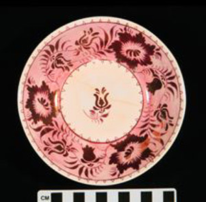 Thumbnail of Tea Service: Liverpool Lustreware Saucer (1934.01.0025)