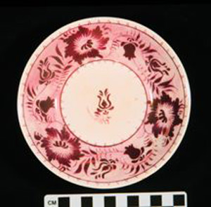 Thumbnail of Tea Service: Liverpool Lustreware Saucer (1934.01.0028)