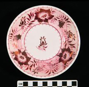 Thumbnail of Tea Service: Liverpool Lustreware Saucer (1934.01.0029)