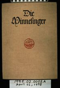 Thumbnail of Portfolio Cover:  Die Minnesinger (1935.02.0002A)