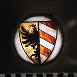 Thumbnail of Stained Glass Plaque: Coat of Arms  (1949.02.0040)