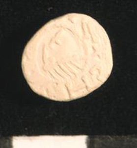 Thumbnail of Plaster Cast of Anglo-Saxon Coin Impression: Obverse (1969.21.0004A)