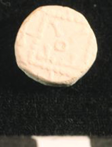 Thumbnail of Plaster Cast of Anglo-Saxon Coin Impression: Reverse (1969.21.0008B)