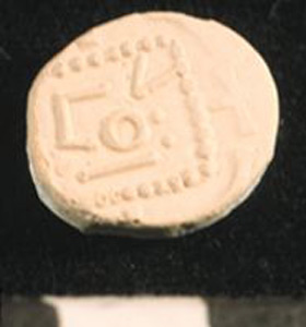 Thumbnail of Plaster Cast of Anglo-Saxon Coin Impression: Reverse (1969.21.0009B)