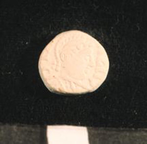 Thumbnail of Plaster Cast of Anglo-Saxon Coin Impression: Obverse (1969.21.0012A)
